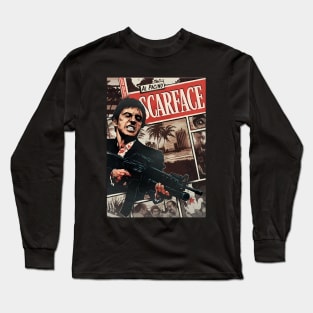 Tony Montana Scarface Long Sleeve T-Shirt